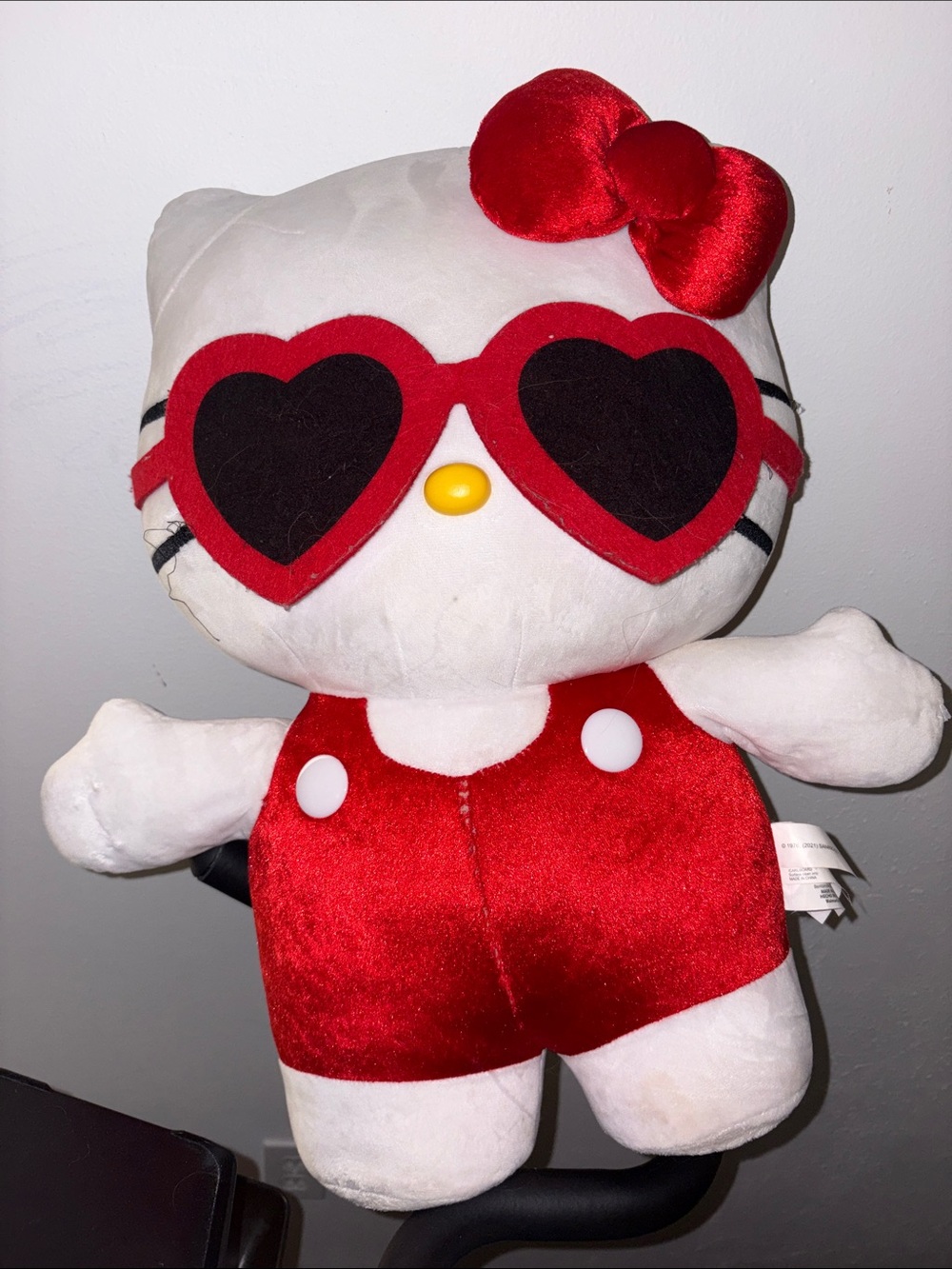 Hello Kitty White Plush with Red Heart Sunglasses and Outfit
